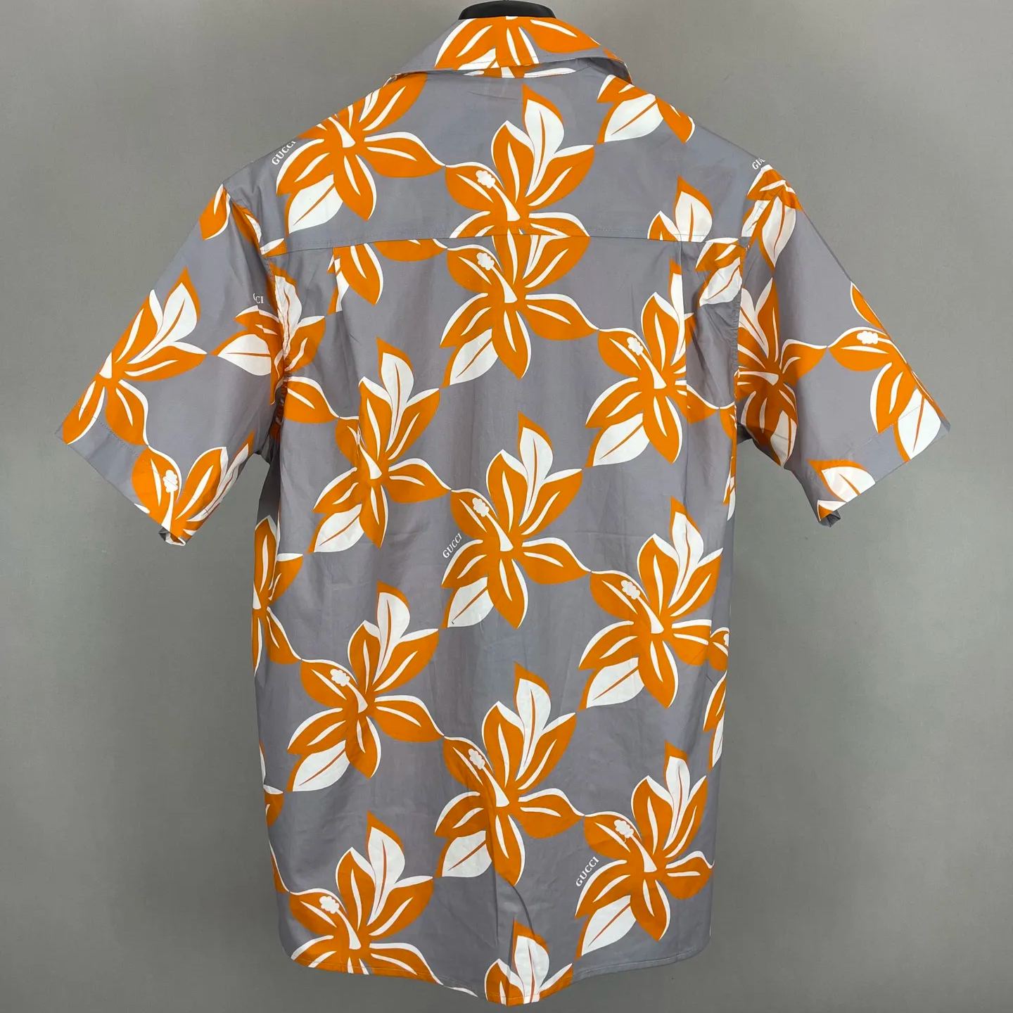 GUCCI Floral cotton poplin buttoned short sleeve shirt（821498-Z7AM0-1061）