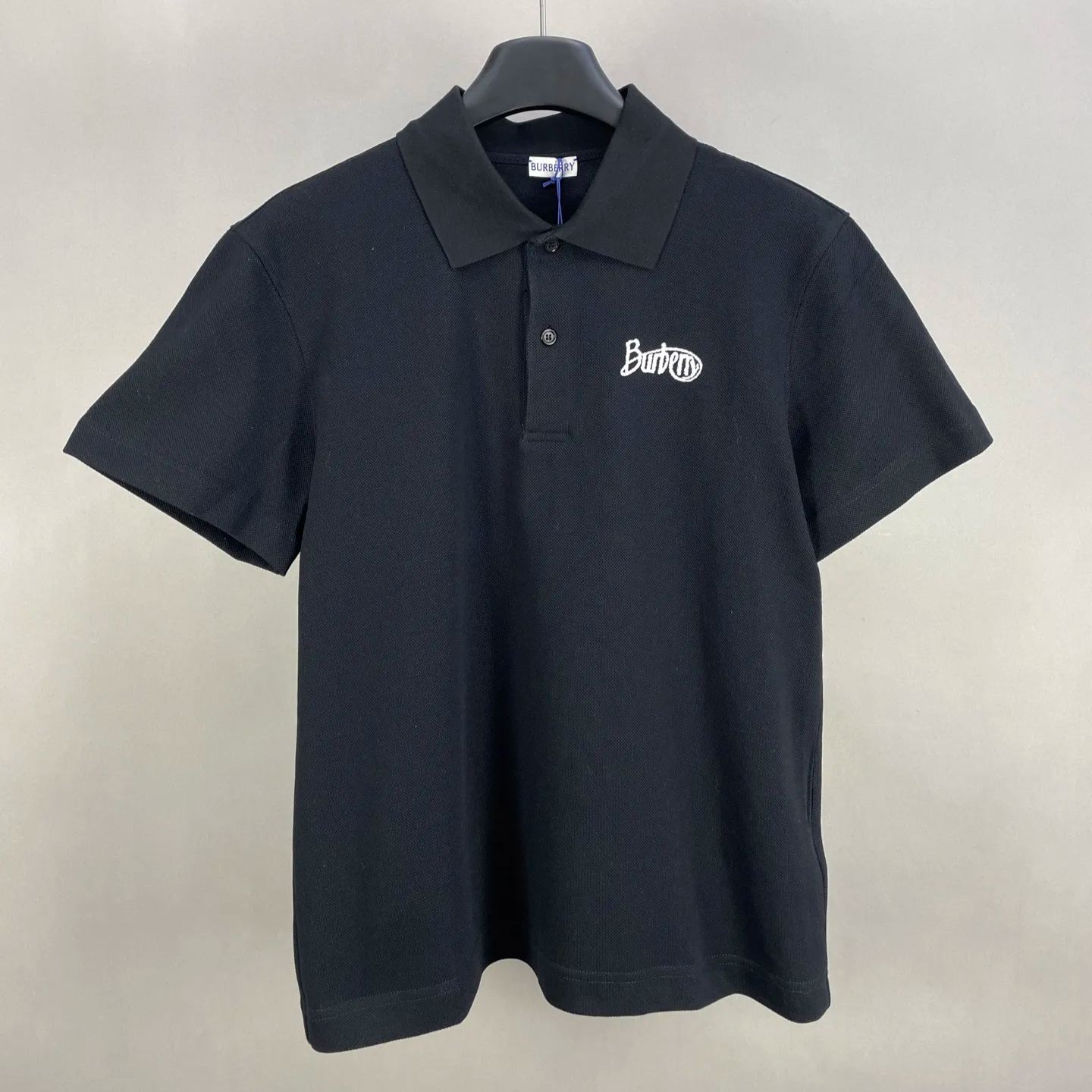 BURBERRY Cotton Polo Shirt in Coal（80975281）