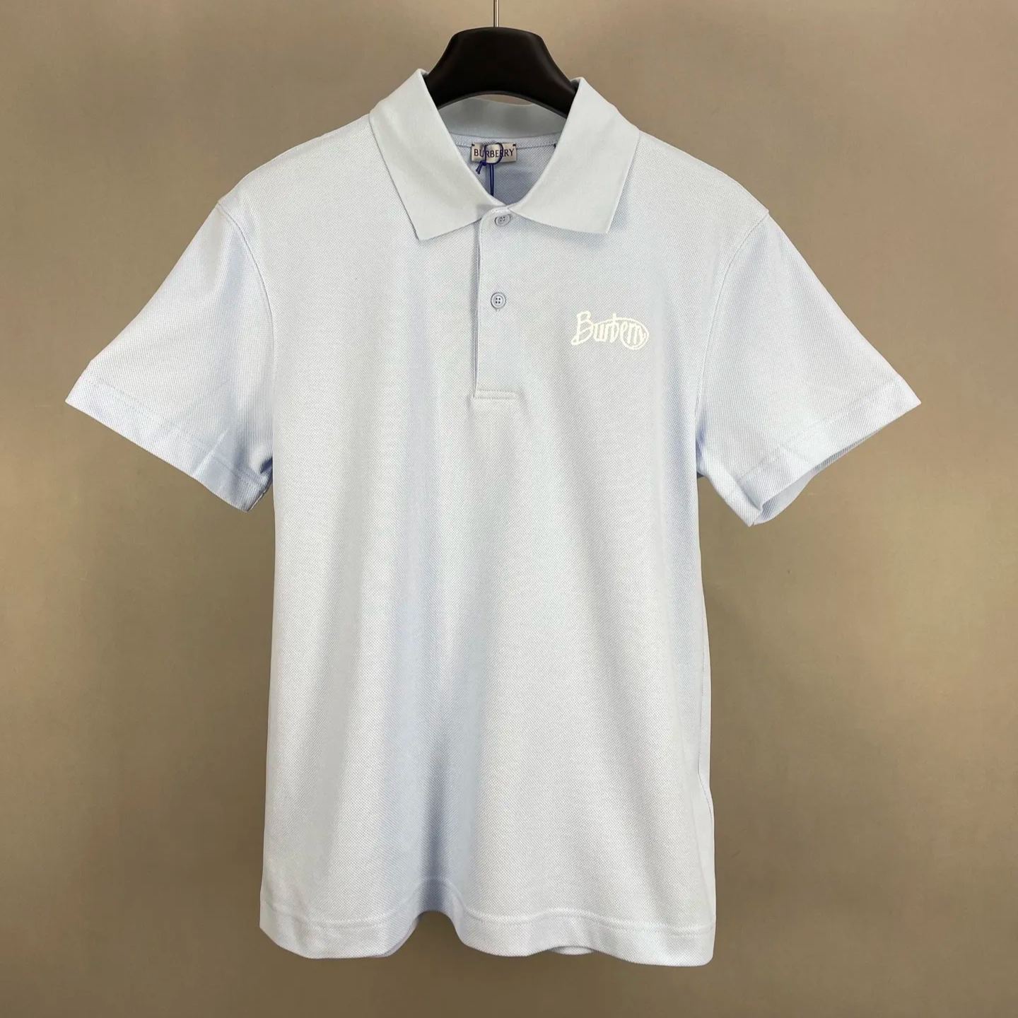 BURBERRY Cotton Polo Shirt in Coal（80975281）