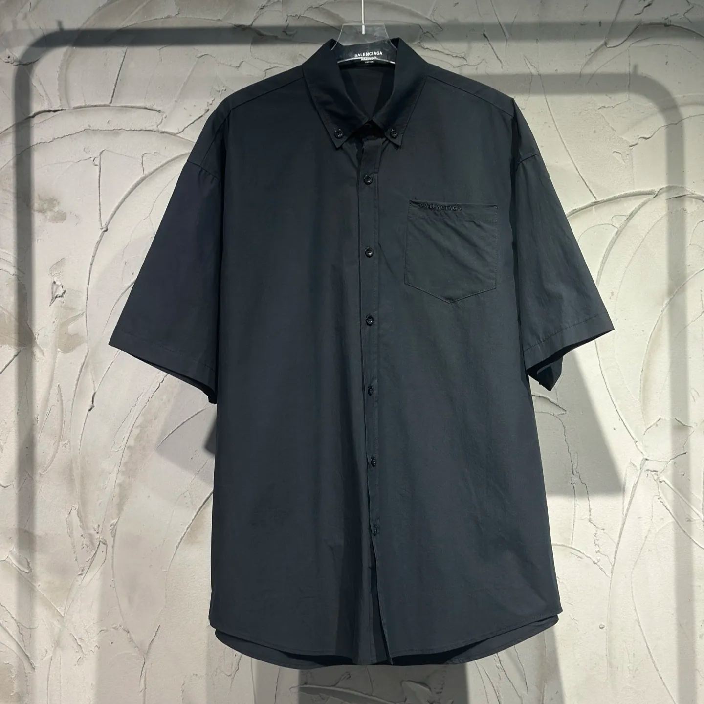 Balenciaga Black Cotton Shirt With Logo（830981TRM281000）