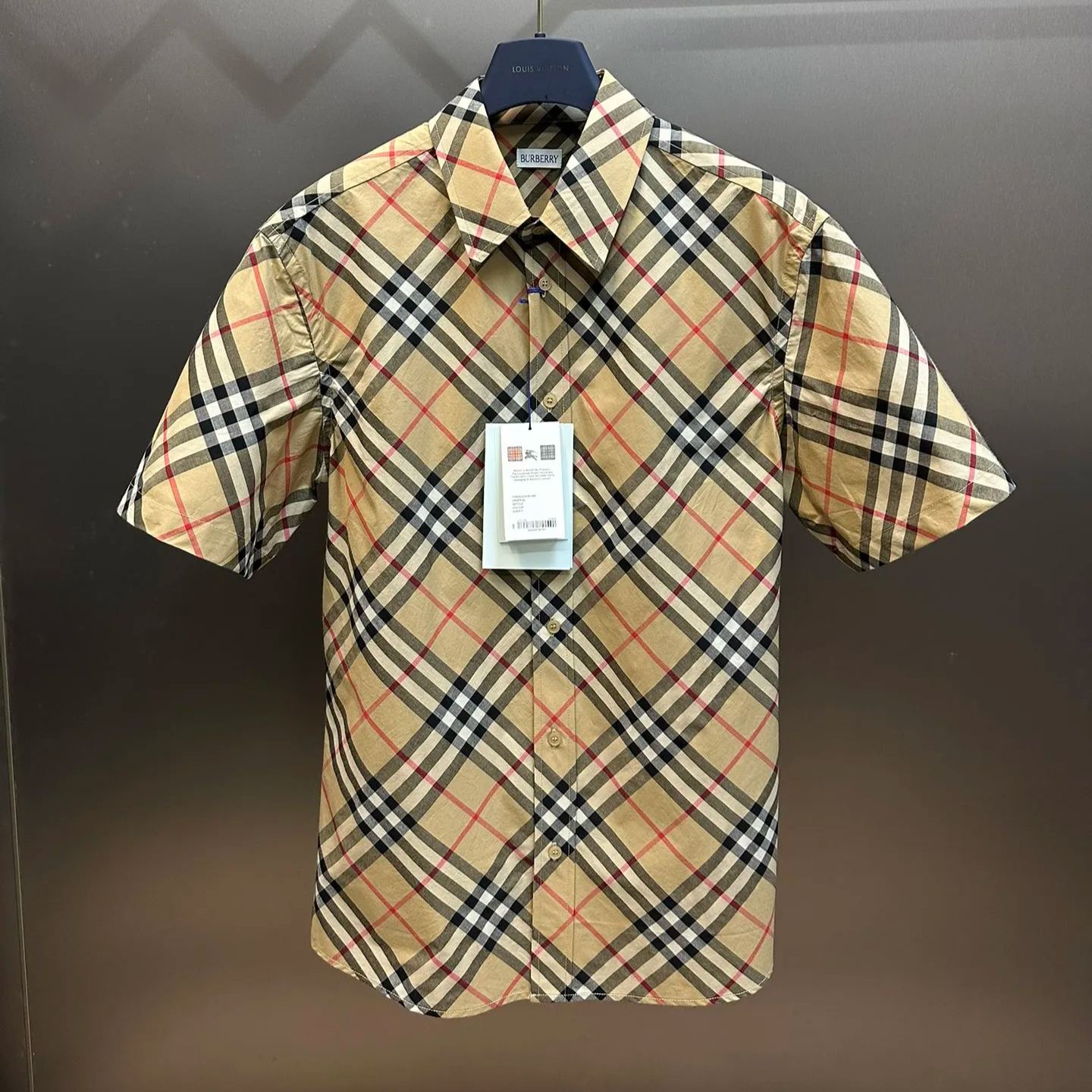 BURBERRY Regular Fit Check Cotton Shirt（80876371)