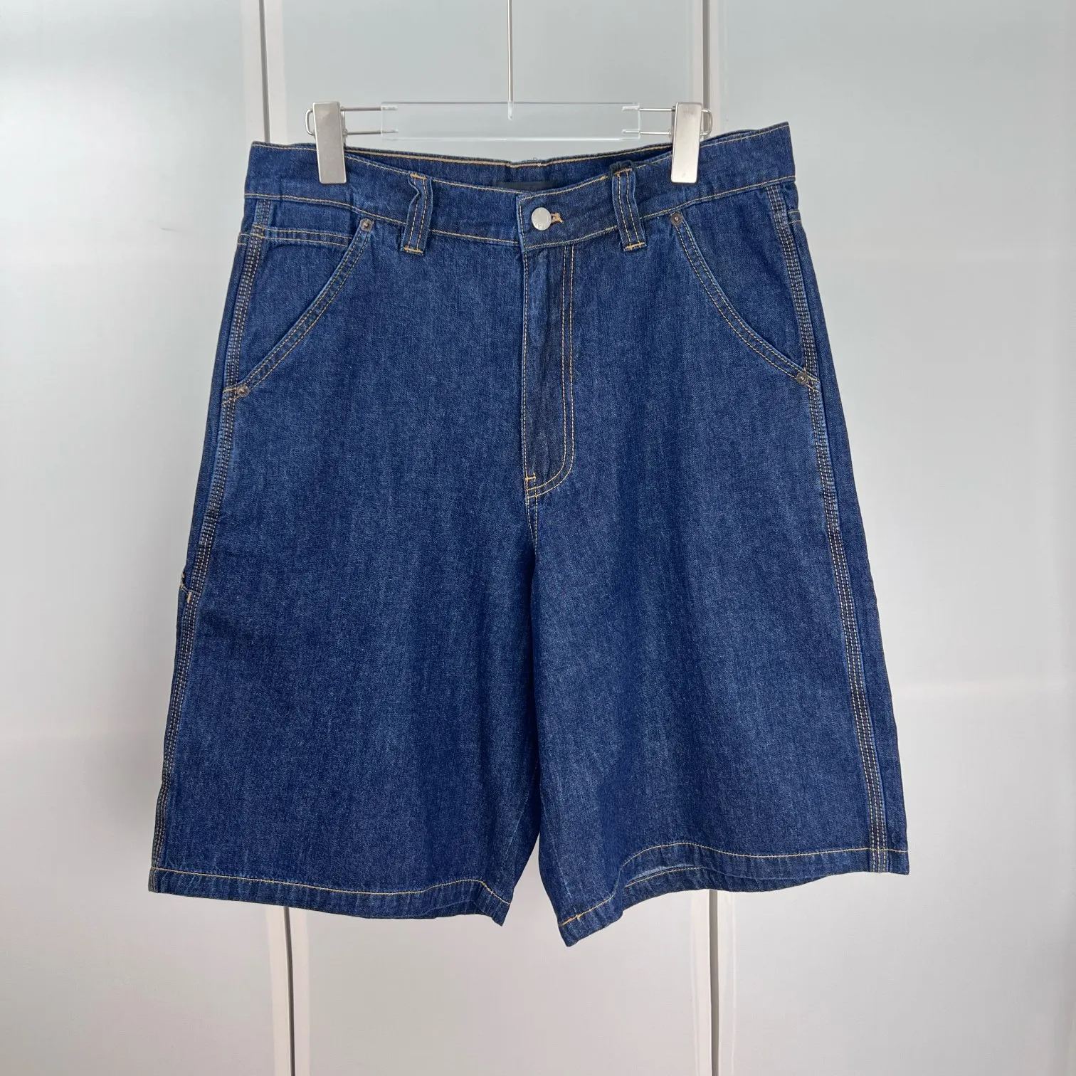 Prada Deep Blue Lightweight Denim Shorts（GEP380-14PW-F0008-S-OOO）