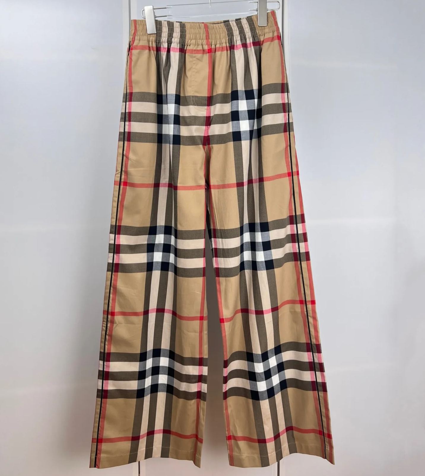 Burberry Check Cotton Trousers in Archive beige（80711011）