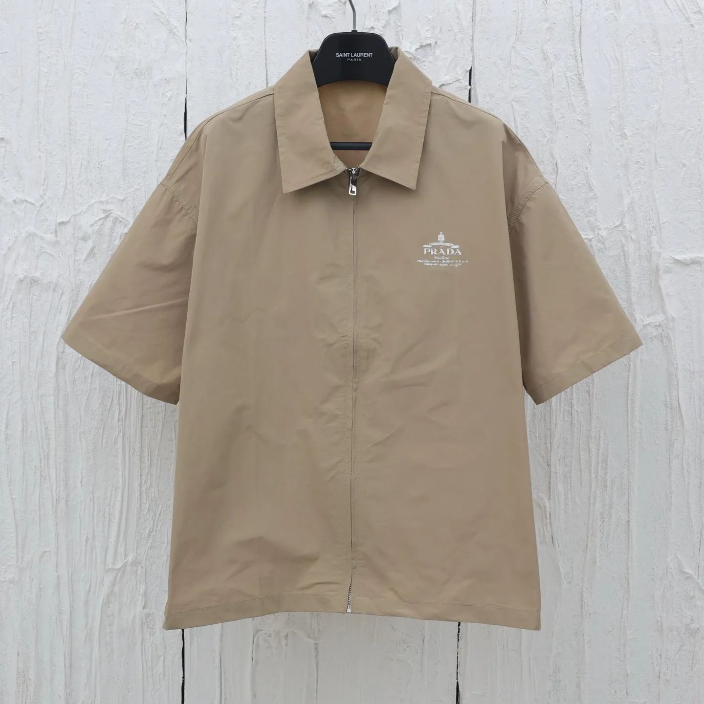 PRADA Technical cotton short-sleeved shirt (SC781-1480-F0F24-S-OOO）