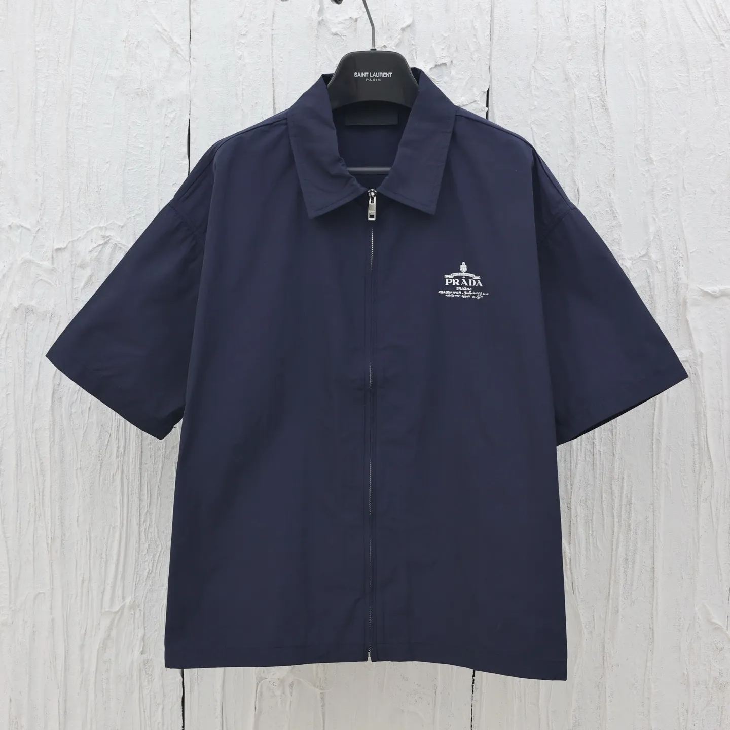 PRADA Technical cotton short-sleeved shirt (SC781-1480-F0F24-S-OOO）