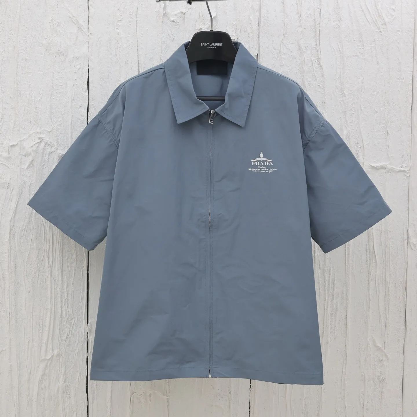 PRADA Technical cotton short-sleeved shirt (SC781-1480-F0F24-S-OOO）