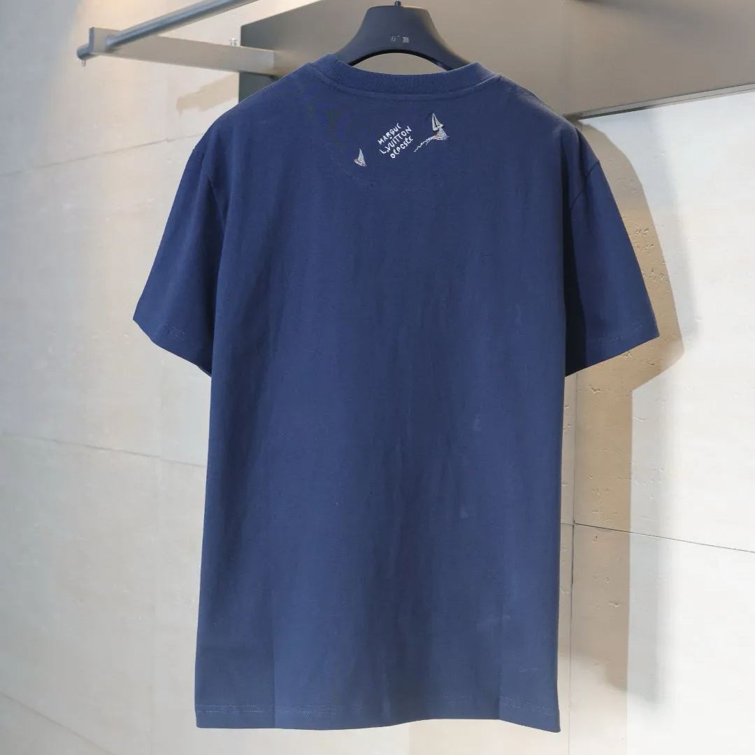LOUIS VUITTON embroidered cotton T-shirt（1AHW58）