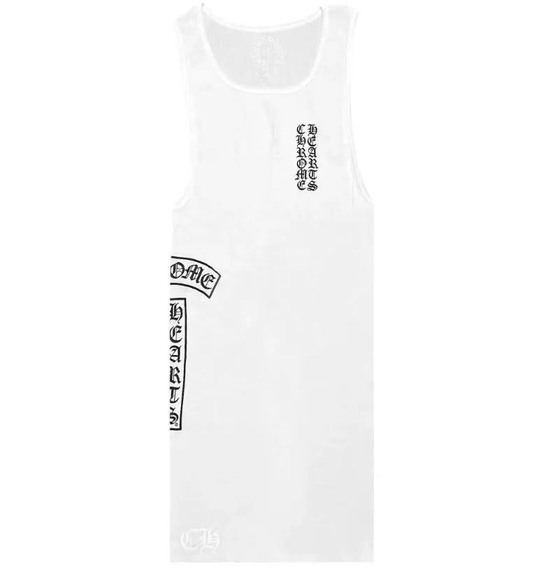 Chrome Hearts Ribbed Cross Side Logo Tank Top (CHROME HEARTS A002）