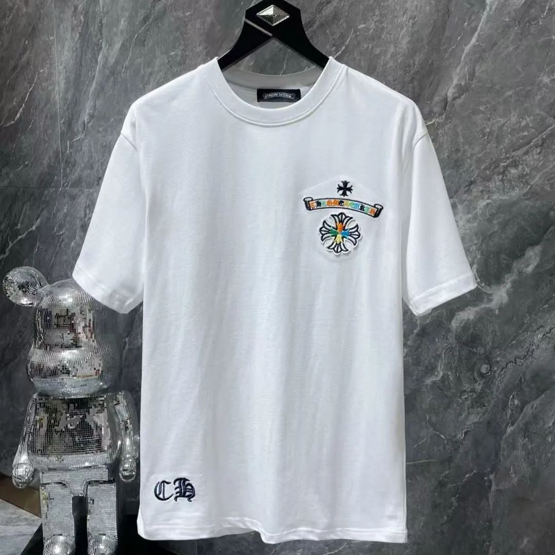 Chrome Hearts horseshoe embroidered short sleeve T-shirt（CH-8637）