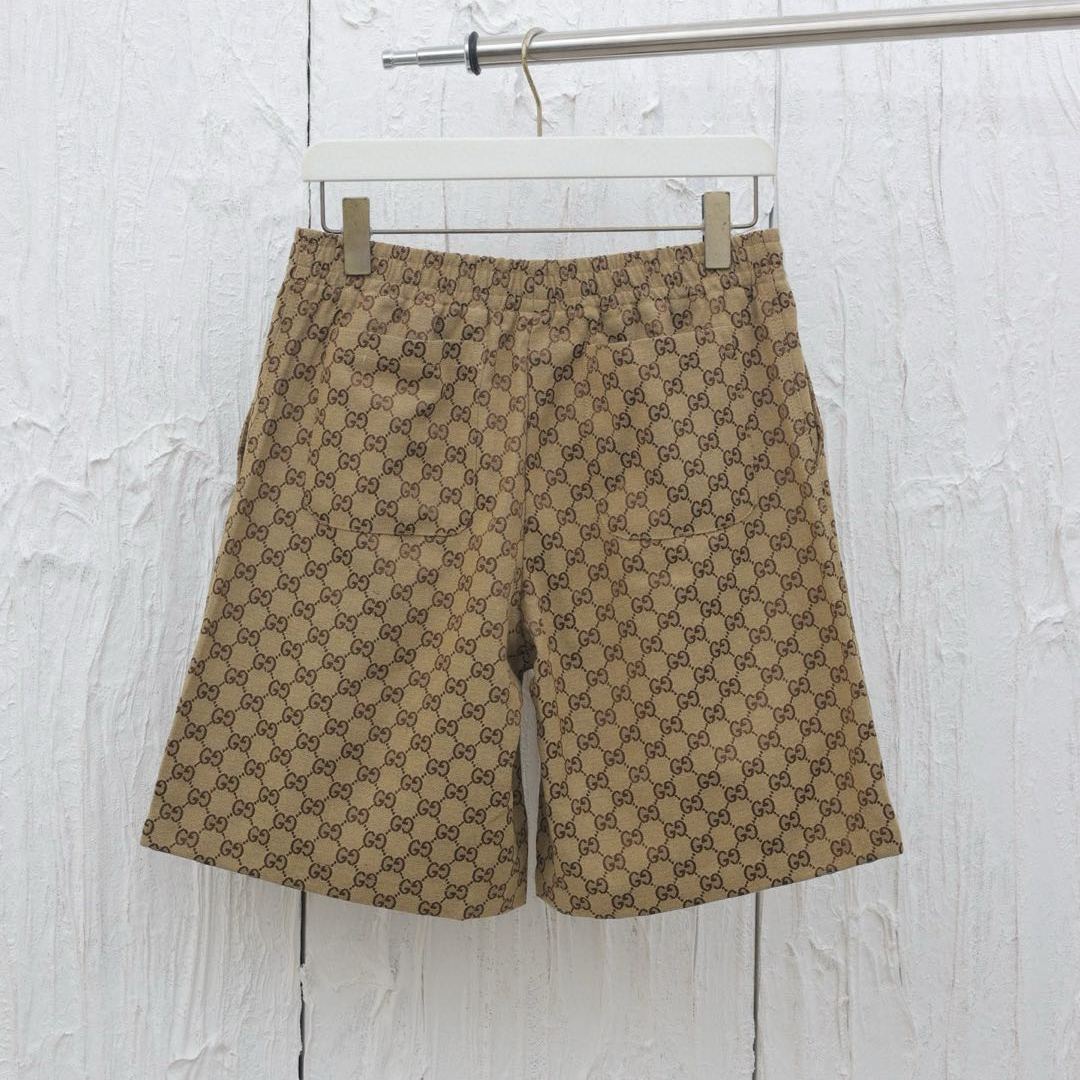 GUCCI Short de Lino y GG （102953）