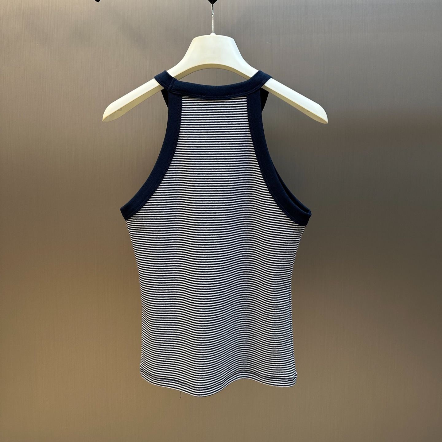 Celine Triomphe striped tank top in jersey (2X27N133U-01MA）