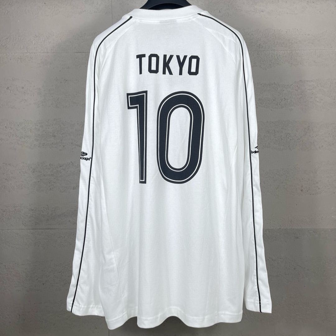 BALENCIAGA   SOCCER LONG SLEEVE OVERSIZED T-SHIRT（778972TPVV89040）