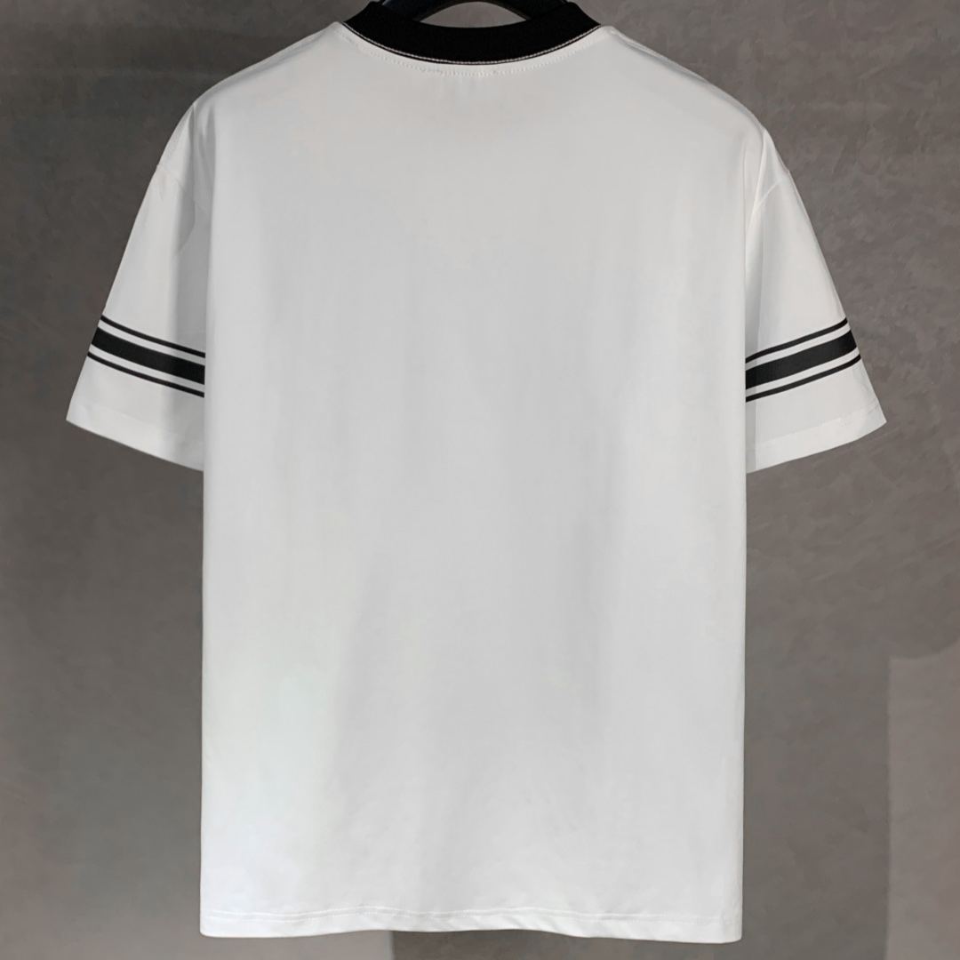 CELINE loose triomphe t-shirt in cotton jersey (RX02N671Q-WHITE）