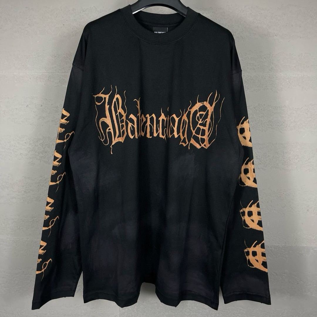 Balenciaga Logo Printed Crewneck Sweatshirt（739783TOVE1 1055）