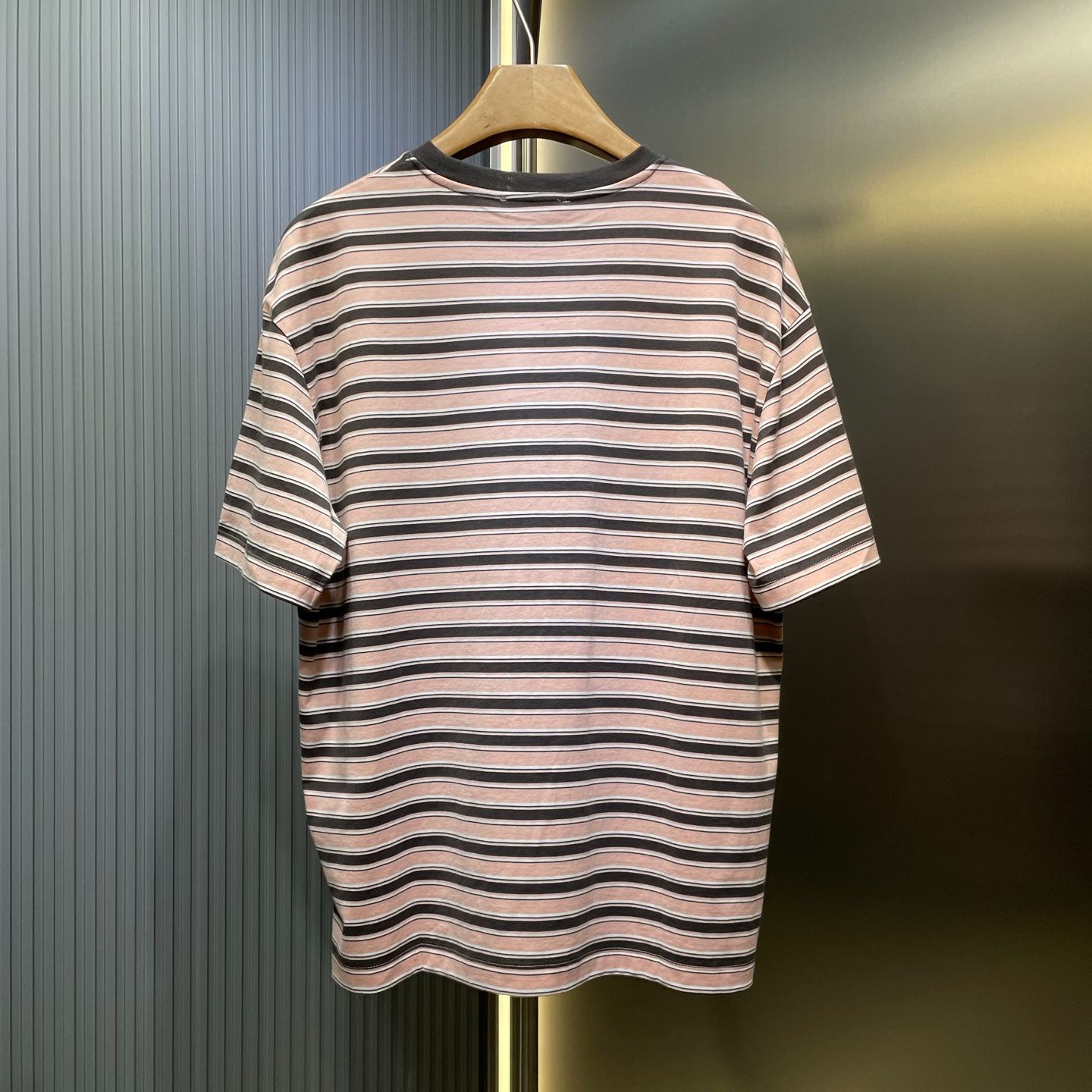 PRADA Twisted cotton striped T-shirt (39633-17K7-F0924-S-OOO）