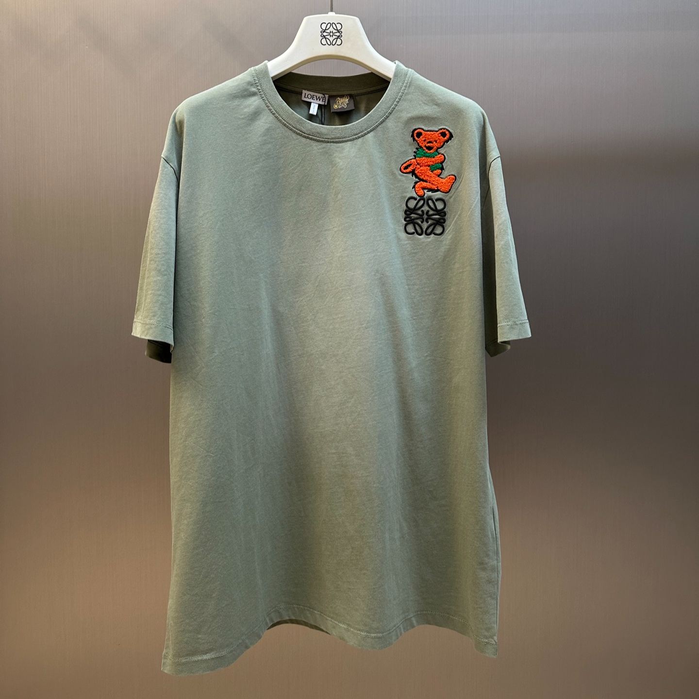 LOEWE Relaxed fit T-shirt in cotton Green（H616Y22XA1-8727）