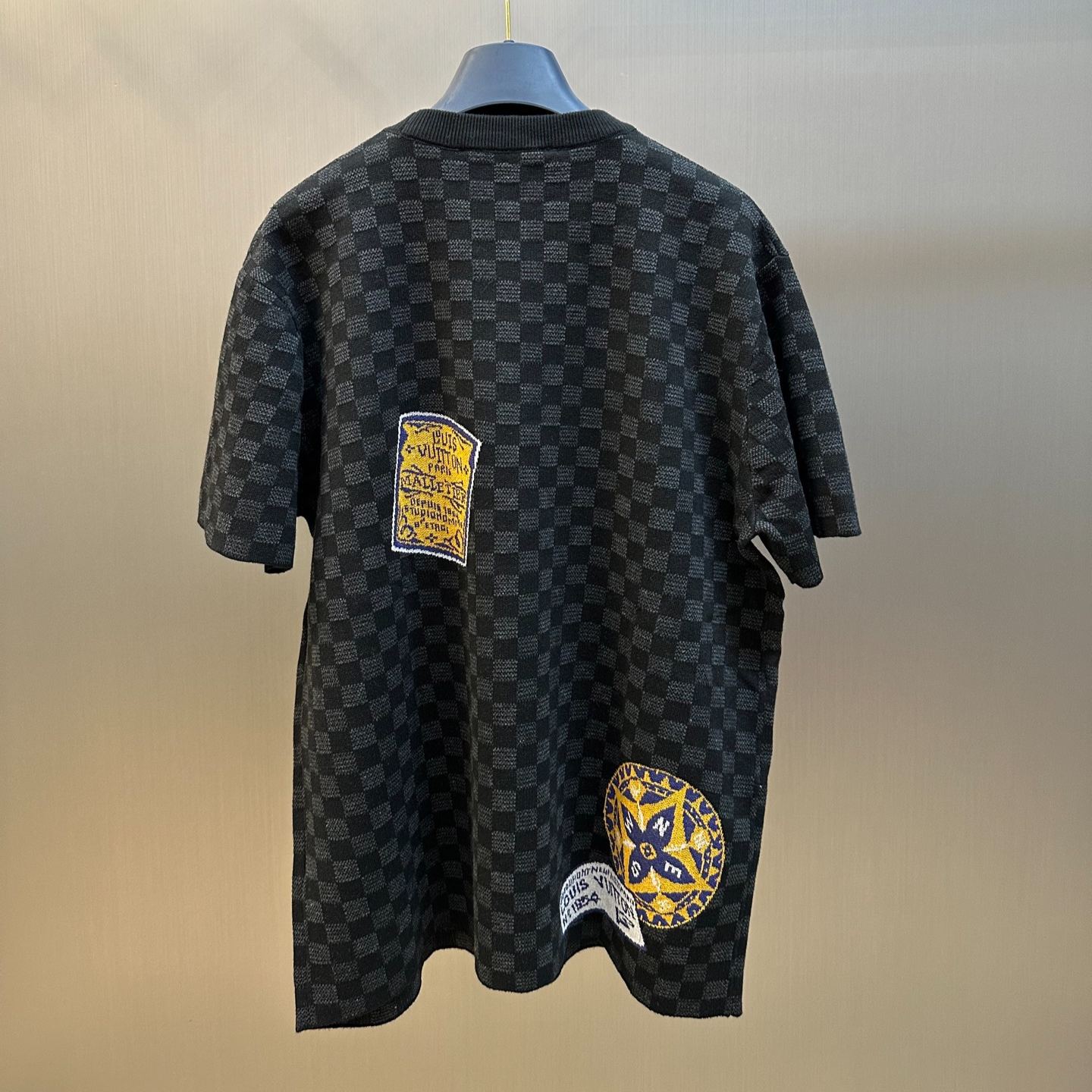 Louis Vuitton Damier short sleeve signature crew neck（1AHVMP）