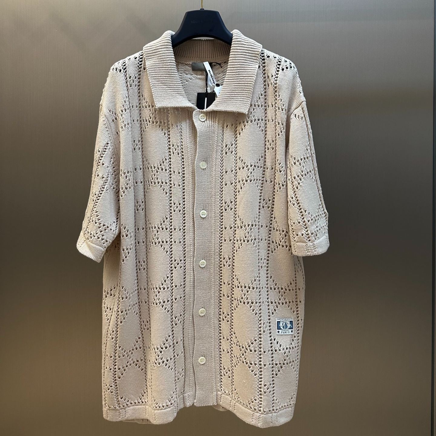 DIOR Short sleeve shirt in cotton and cashmere（493M530AT840-C080）