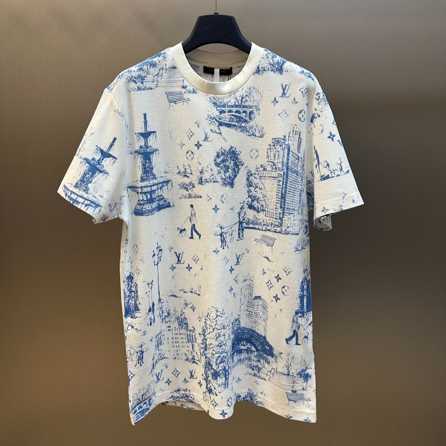 LOUIS VUITTONPrinted Cotton T-shirt（1AGJYZ）