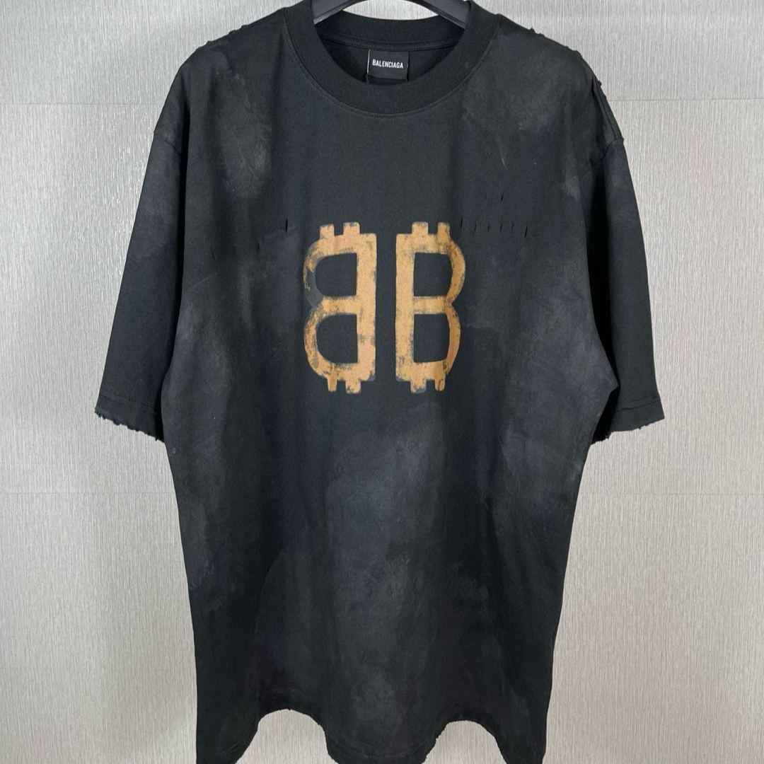 BALENCIAGA Crypto T-shirt Oversized "Black"（739028TOVN81055）