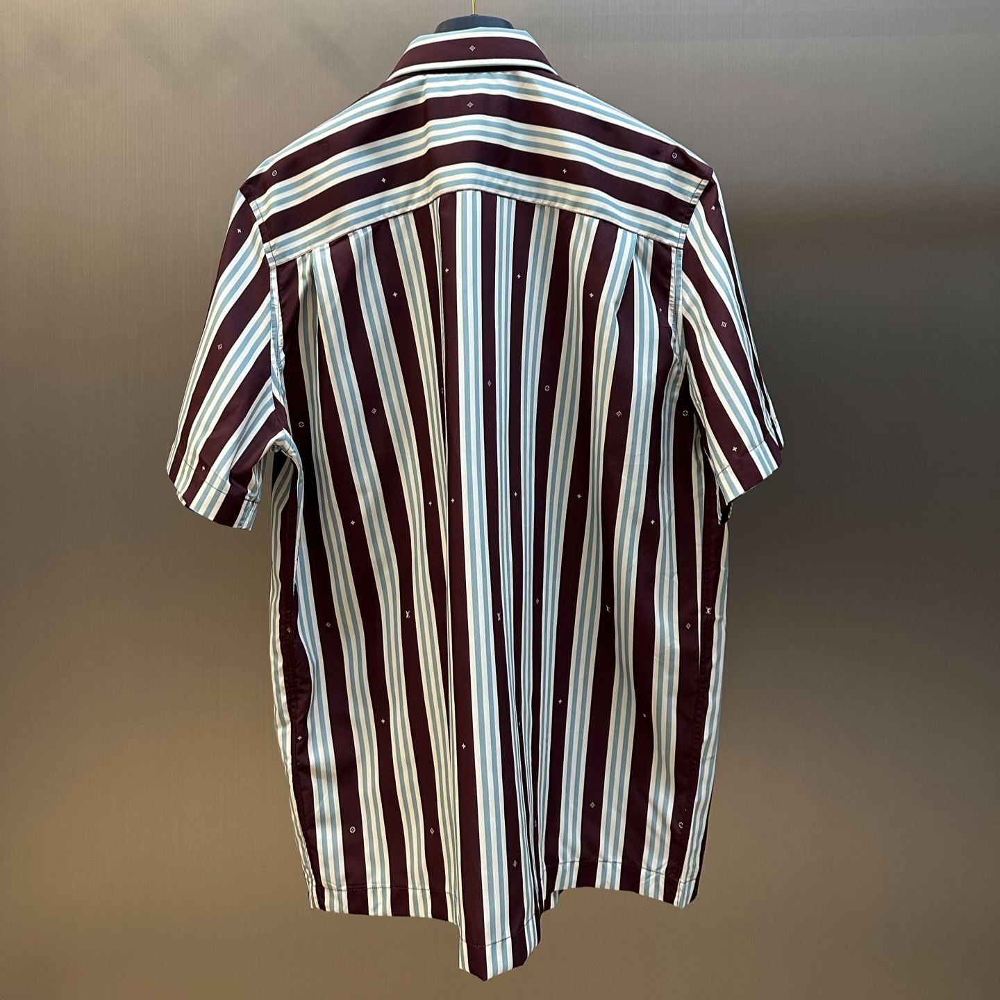 Louis Vuitton fashionable collar short sleeve shirt striped（1AHVWH）