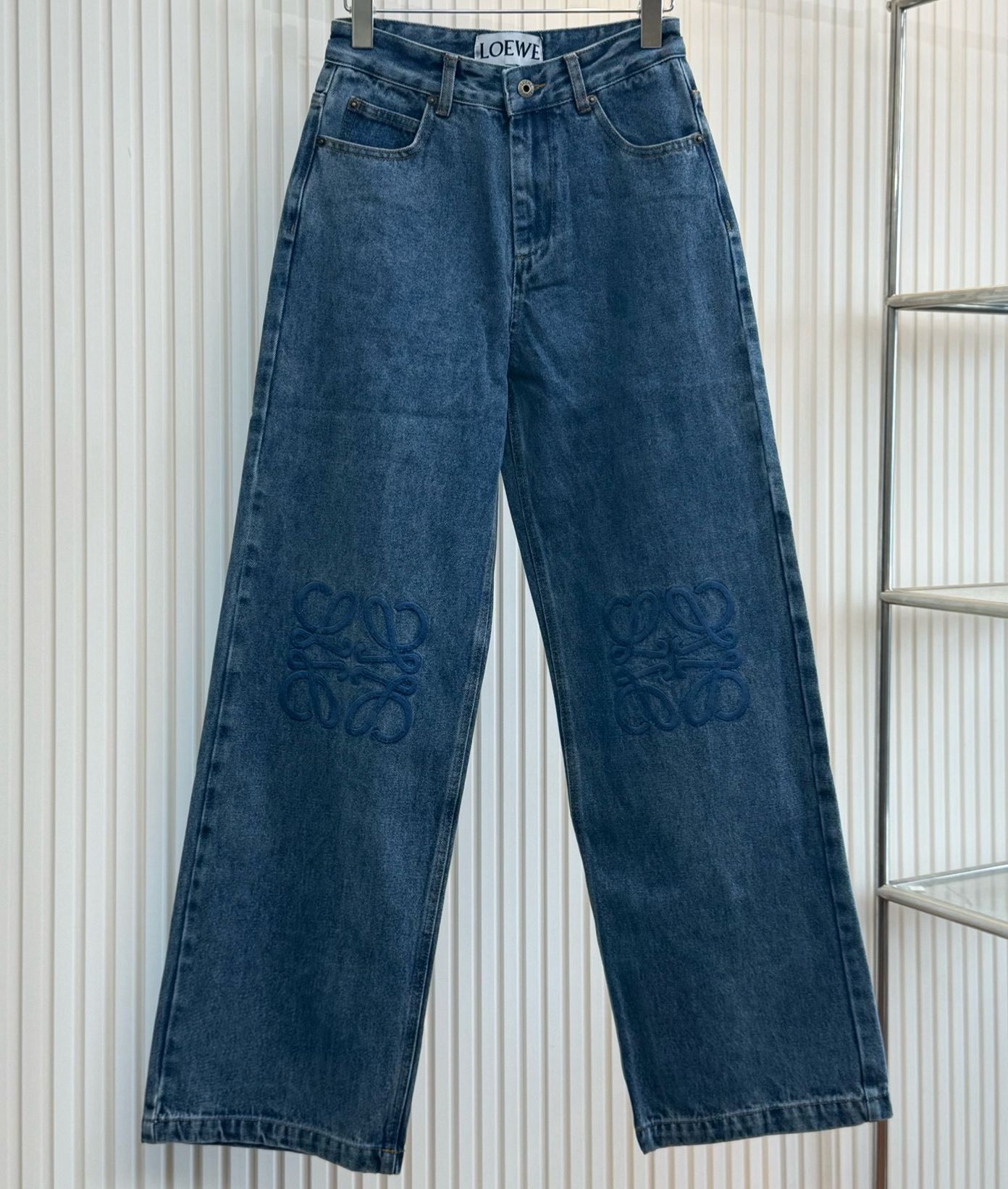 LOEWE Cotton anagram baggy jeans (H526Y11WA6-5475）
