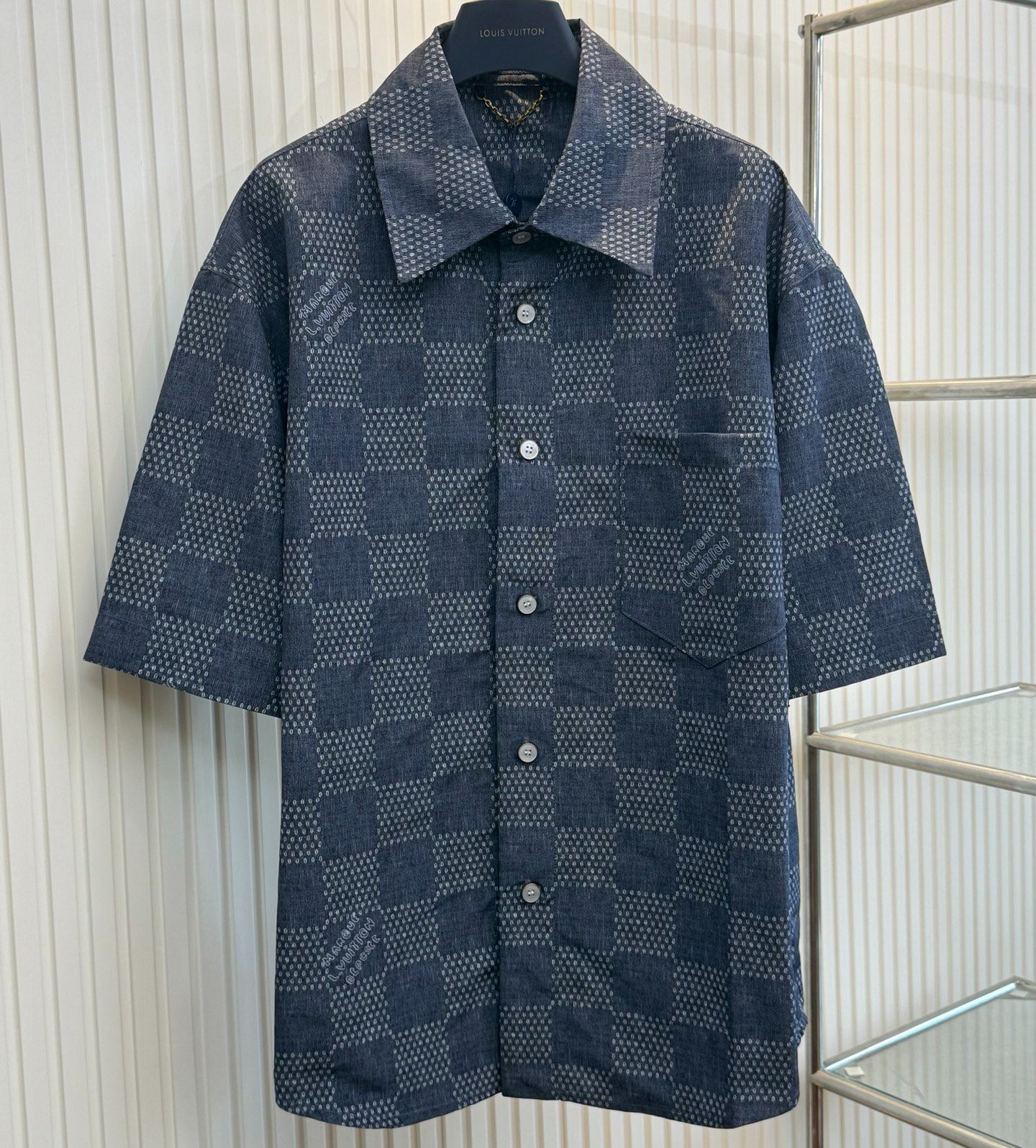 Louis Vuitton Damier Denim Chambray Workwear Shirt（1AFXLP）