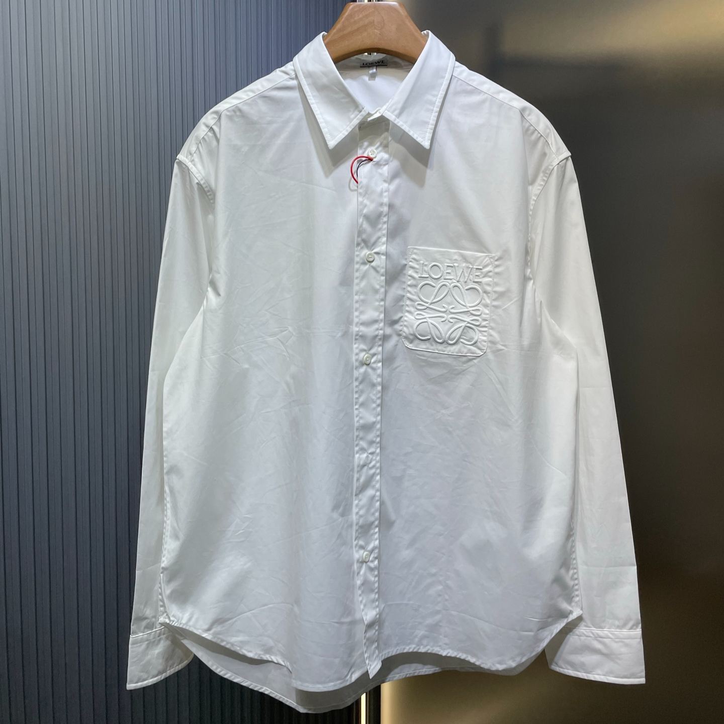 LOEWE Anagram embroidered buttoned shirt（H526Y05WDX）