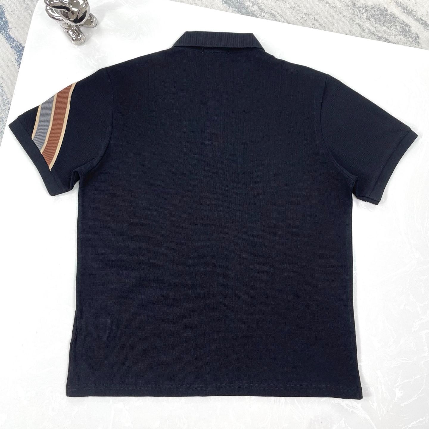 MONCLER TRICOLOUR-TRIMMED COTTON PIQUET T-SHIRT（J20918A0000289A16999）
