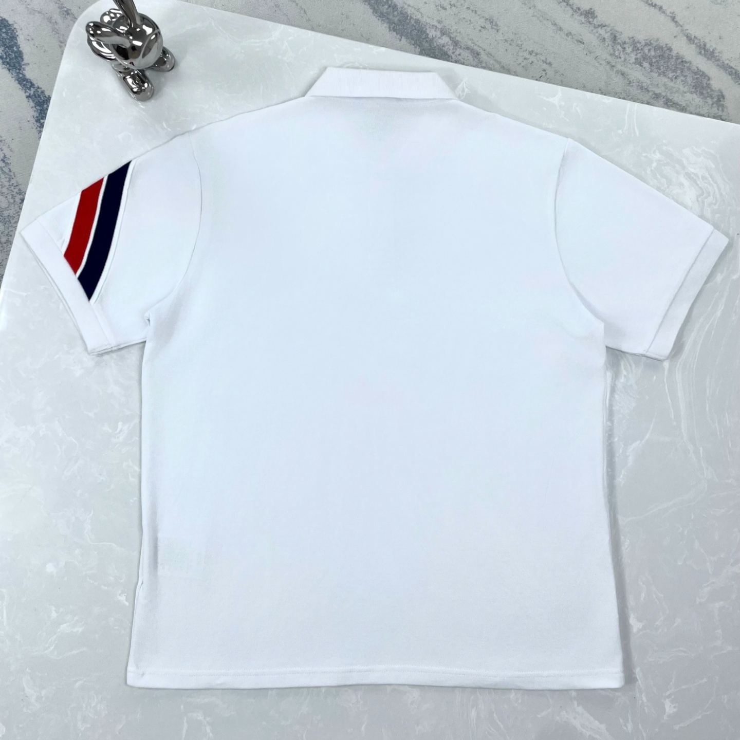 MONCLER TRICOLOUR-TRIMMED COTTON PIQUET T-SHIRT（J20918A0000289A16999）