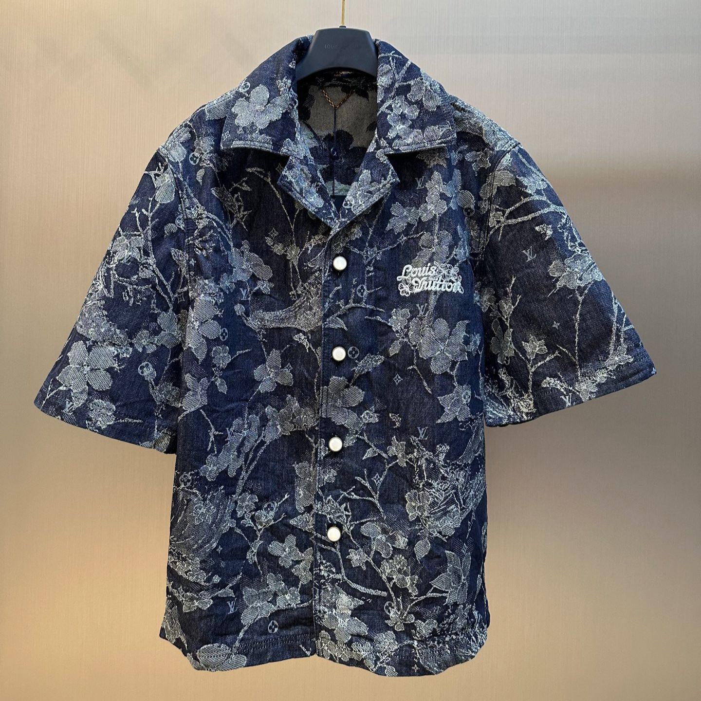 Louis Vuitton Denim Short Sleeve Shirt（1AHXHC)