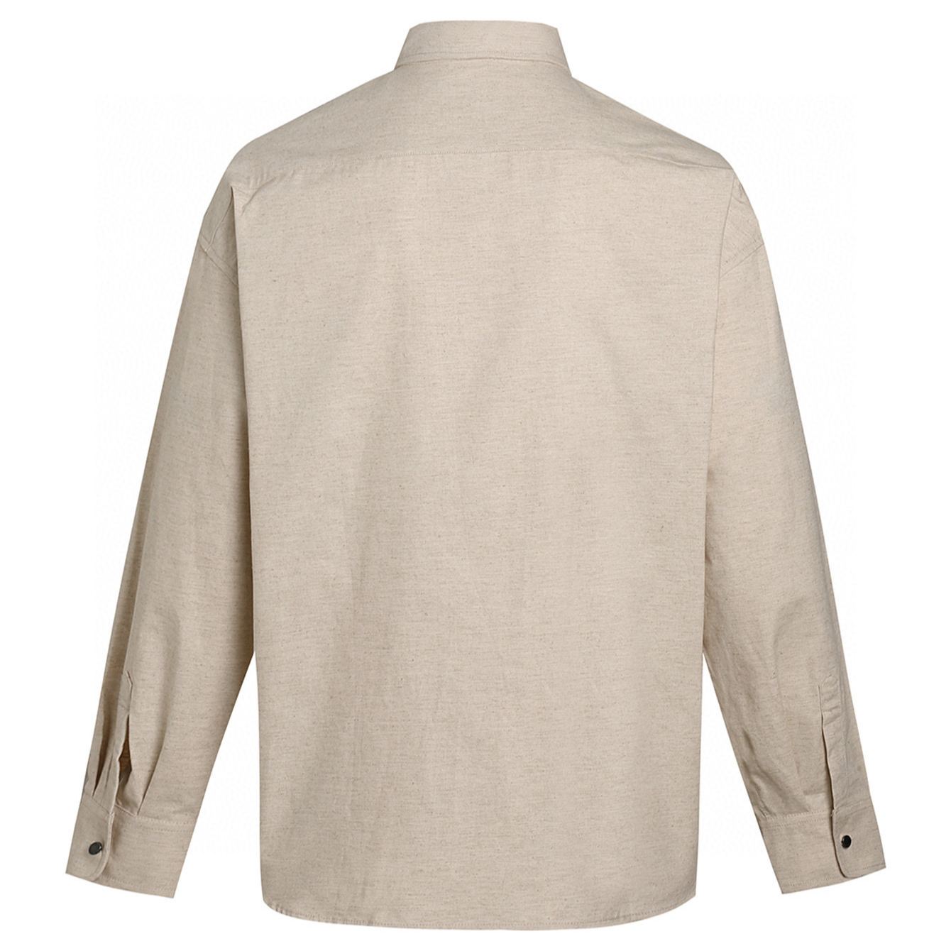 PRADA Men's Chambray Shirt "Natural" (GEC105_14J2_F0ABR_S_OOO）