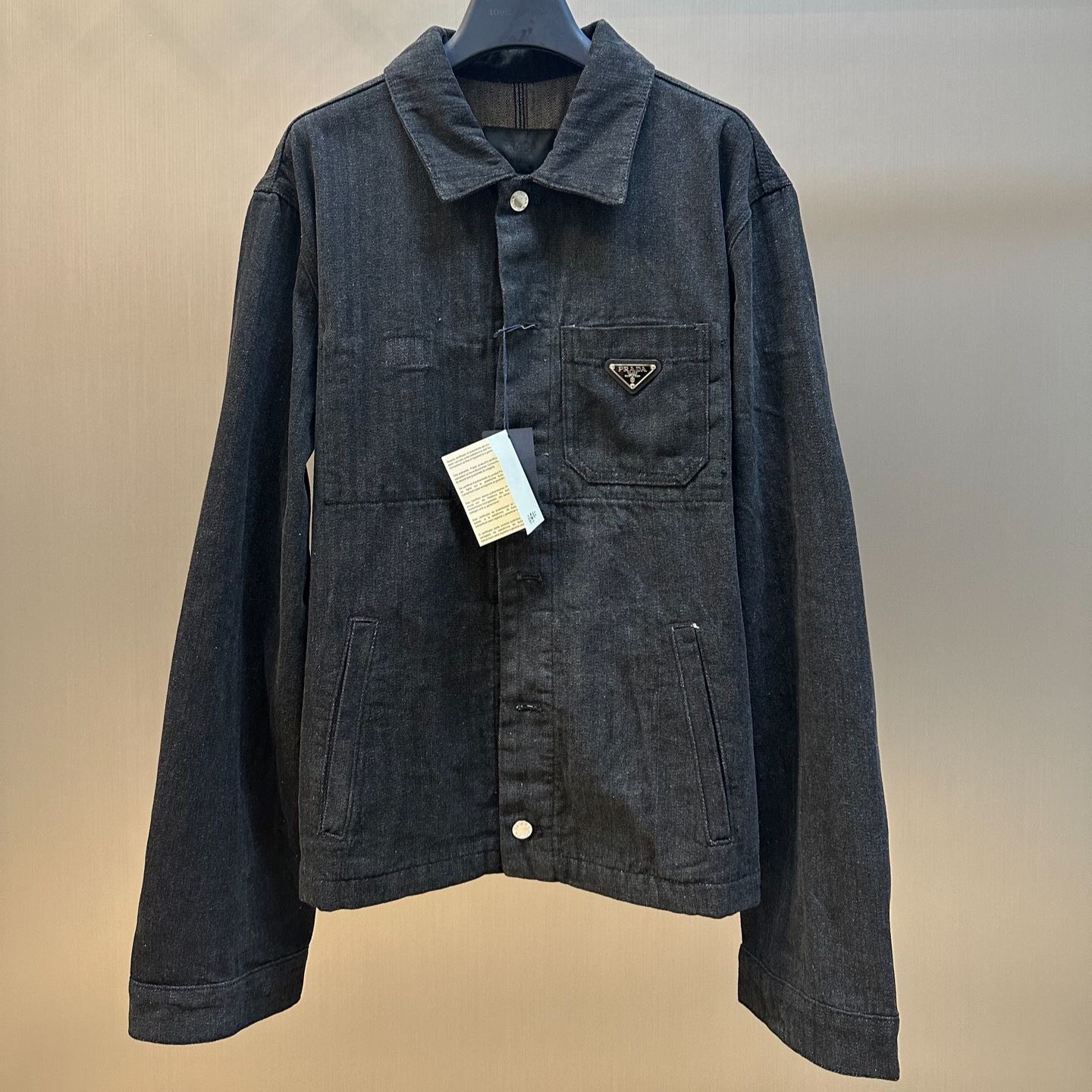PRADA Chevron denim blouson jacket (GEB254-16HD-F0557-S-OOO）