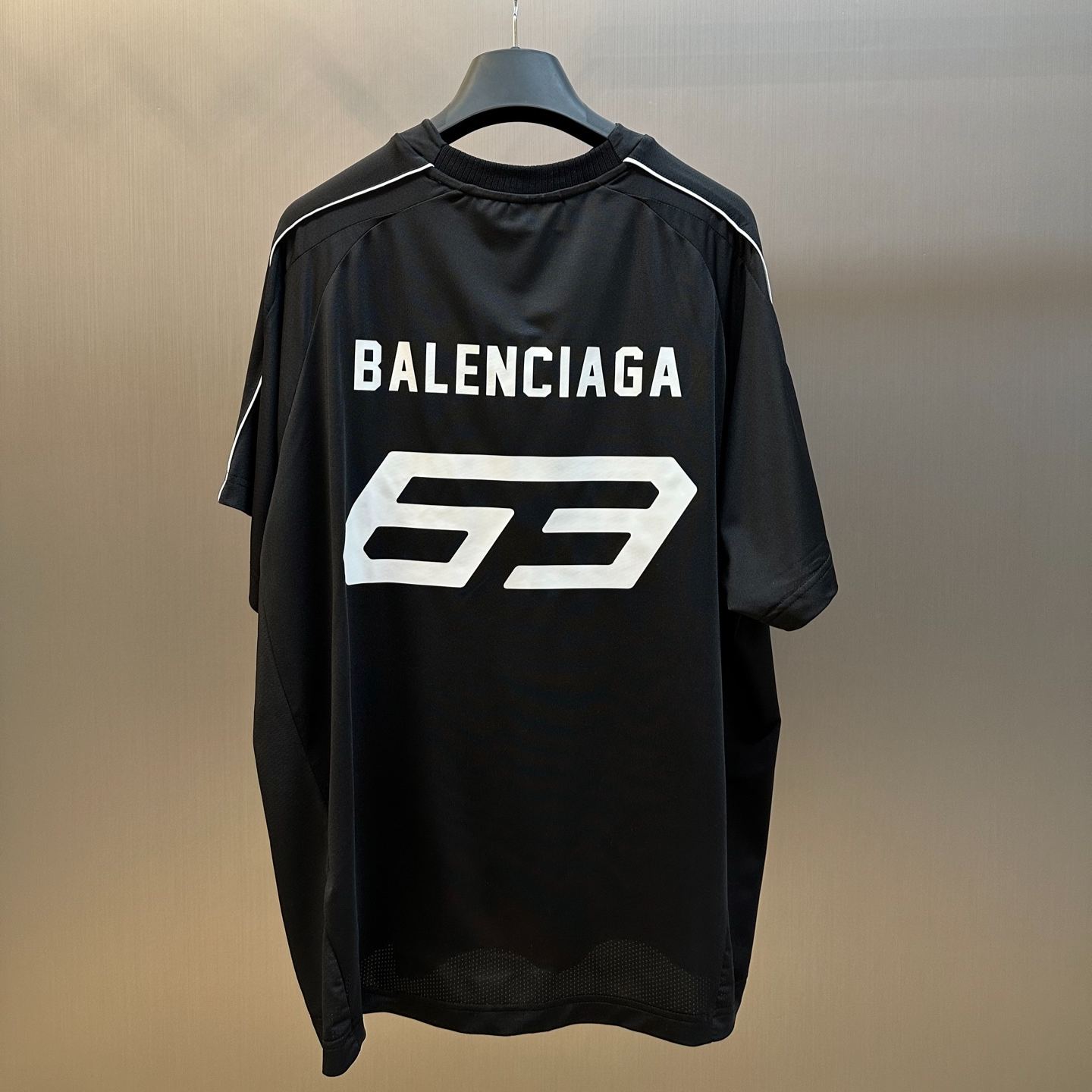 BALENCIAGA Automobili Lamborghini Men's Oversized Soccer T-Shirt "Black"（844234TSVU31000）