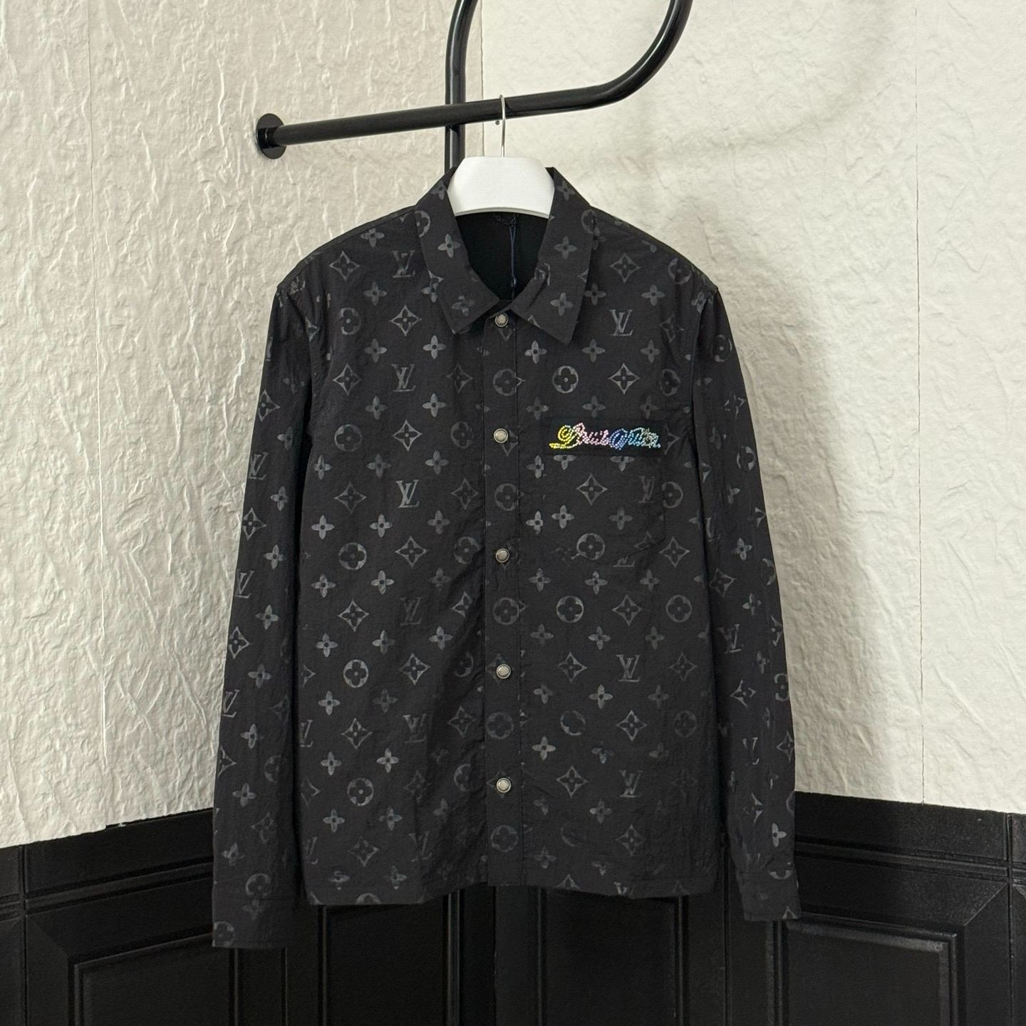 Louis Vuitton Monogram moiré silk jacquard shirt jacket（1AGTGO）