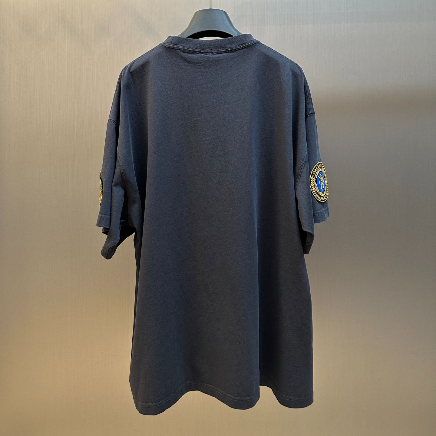 BALENCIAGA Slate Cotton Oversize T-Shirt（831305TSVH41041）
