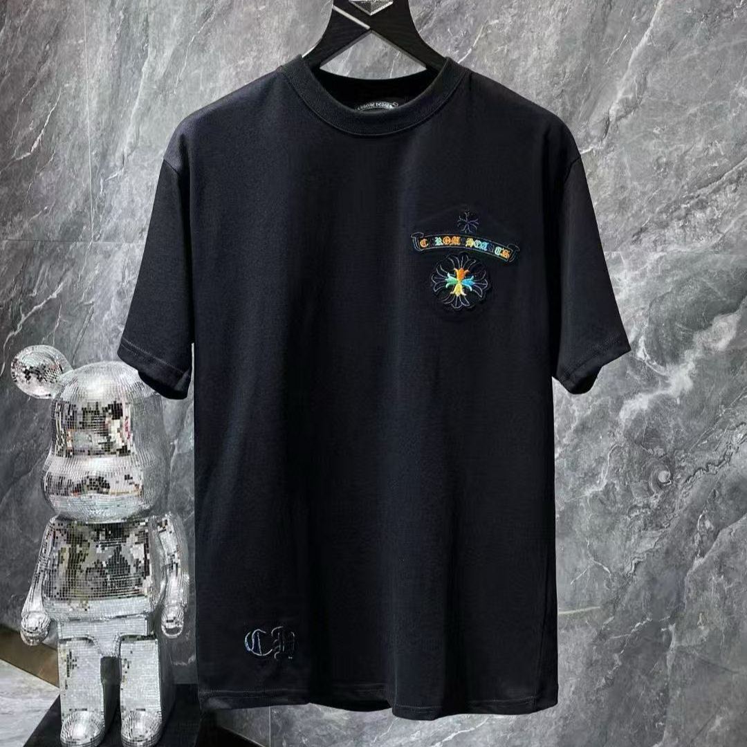 Chrome Hearts horseshoe embroidered short sleeve T-shirt（CH-6637）