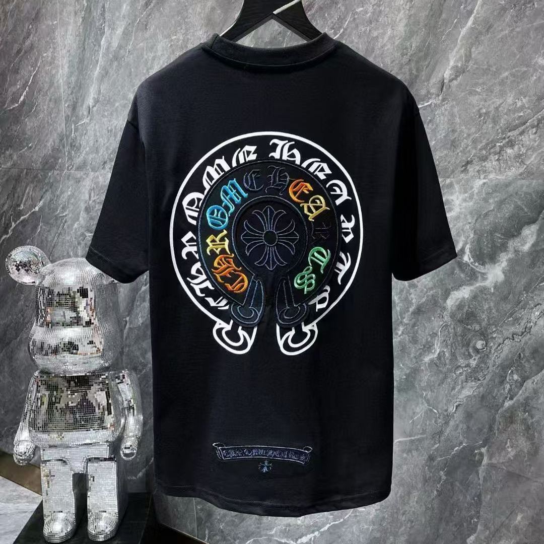 Chrome Hearts horseshoe embroidered short sleeve T-shirt（CH-6637）