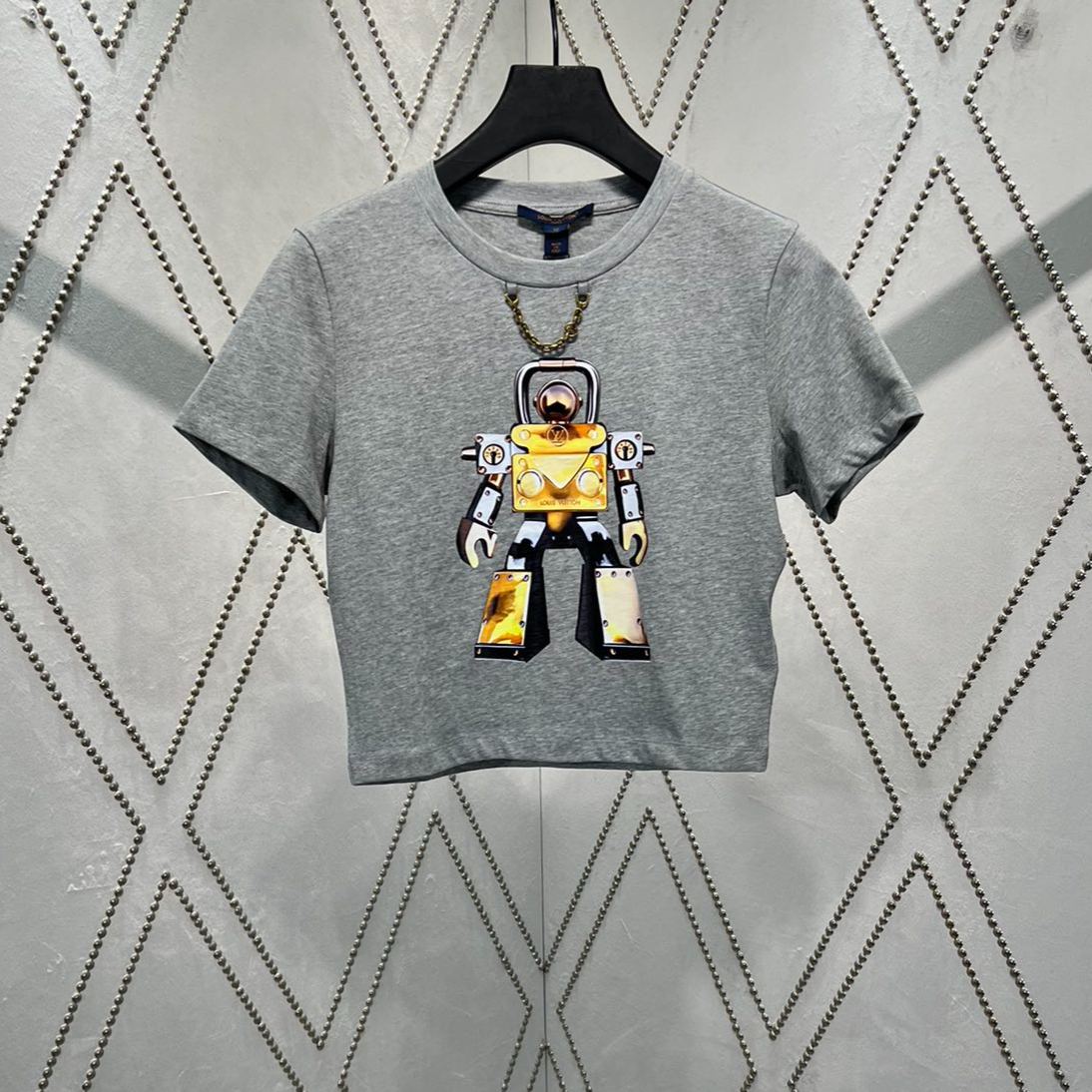 Louis Vuitton Robot Print Cropped Top（1AI430）