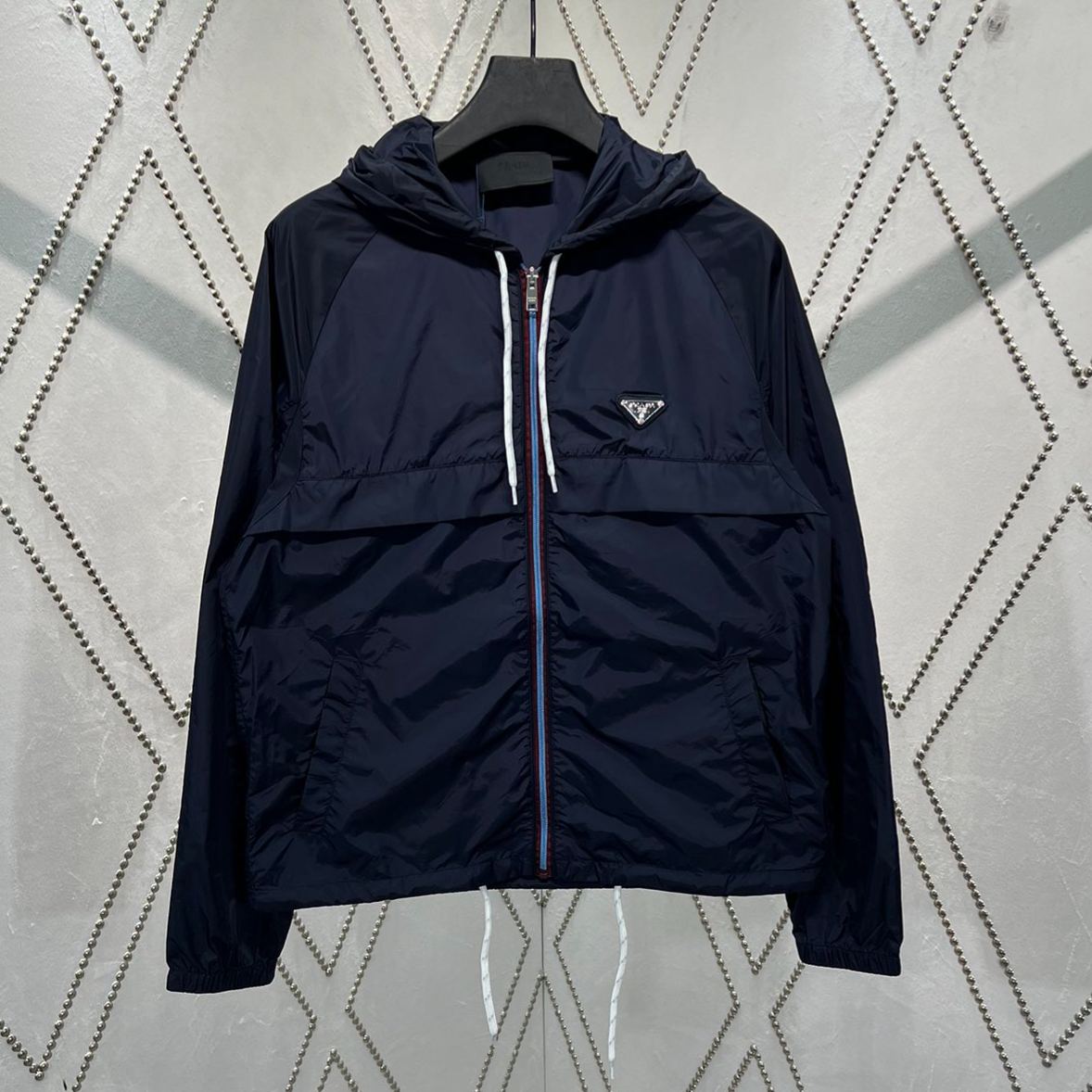 Prada Navy Jackets (SGC864-1WQ9-F0ABB-S-OOO）