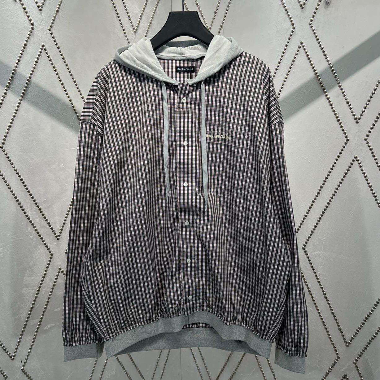 Balenciaga Tartan Hooded Shirt（831570TSM079364）