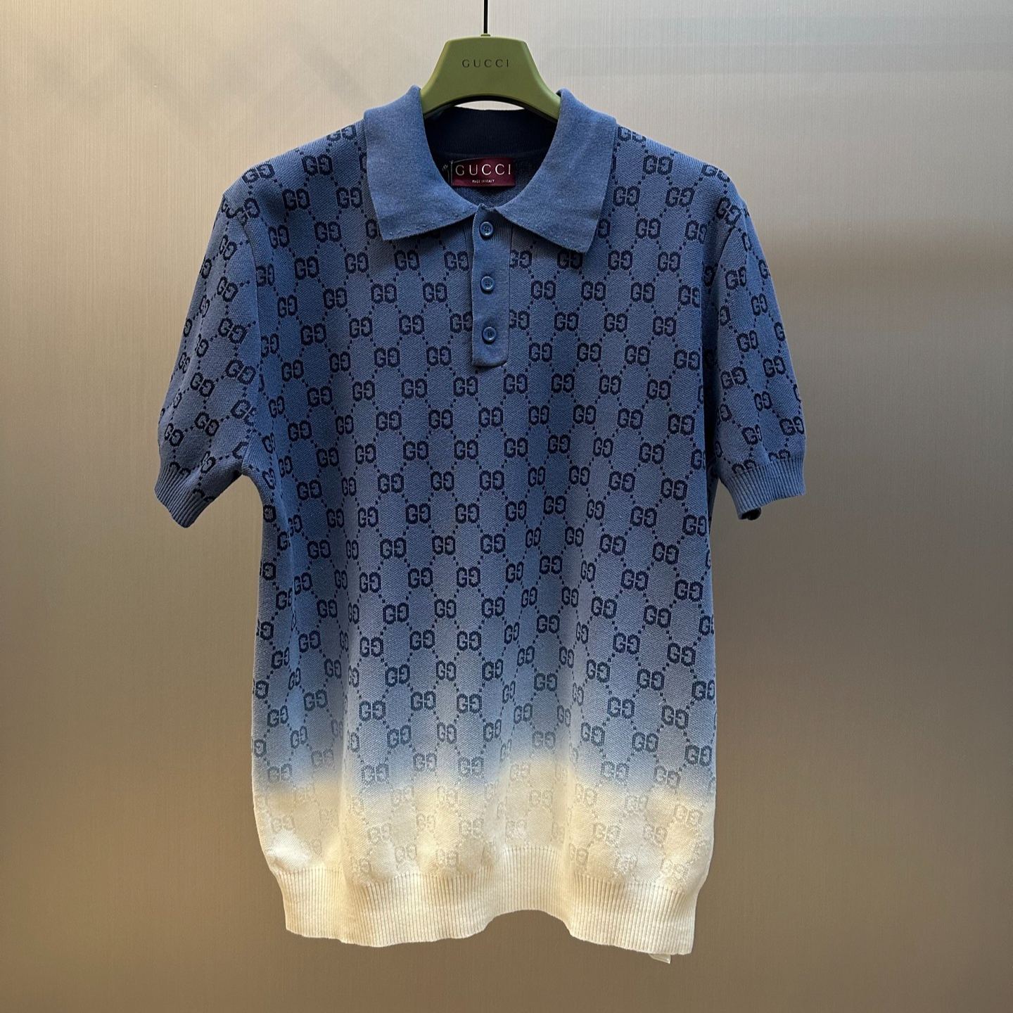 GUCCI cotton knit jacquard polo shirt（834168-XKEZD-4804）