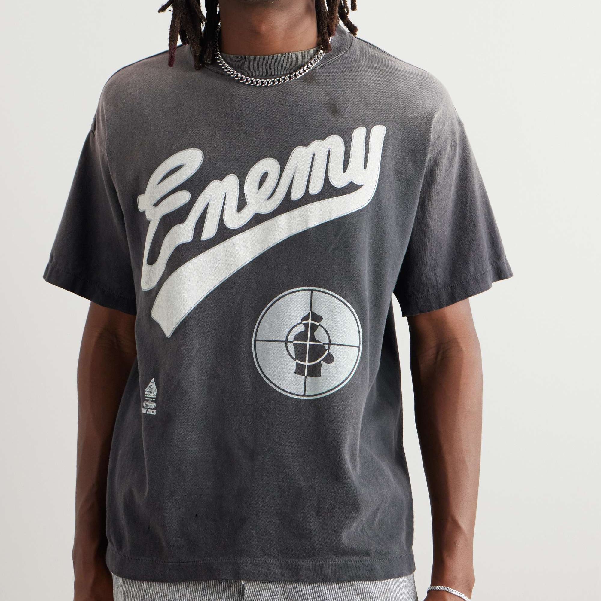 SAINT Mxxxxxx x Public Enemy SS Tee "Black" (SM-YS1-0000-C18）