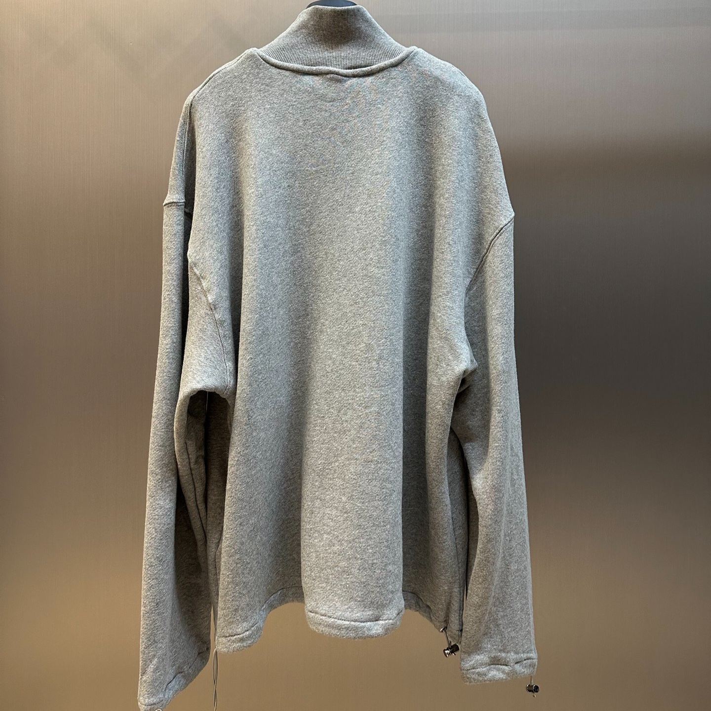 Miu Miu Oversized sweatshirt jacket with logo embroidery（MJL042-13UK-F0031-S-OOO）