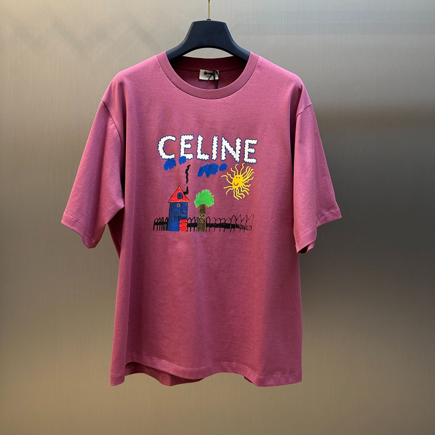 CELINE REGULAR T-SHIRT IN COTTON JERSEY (RX0BZ507Z-38ML）