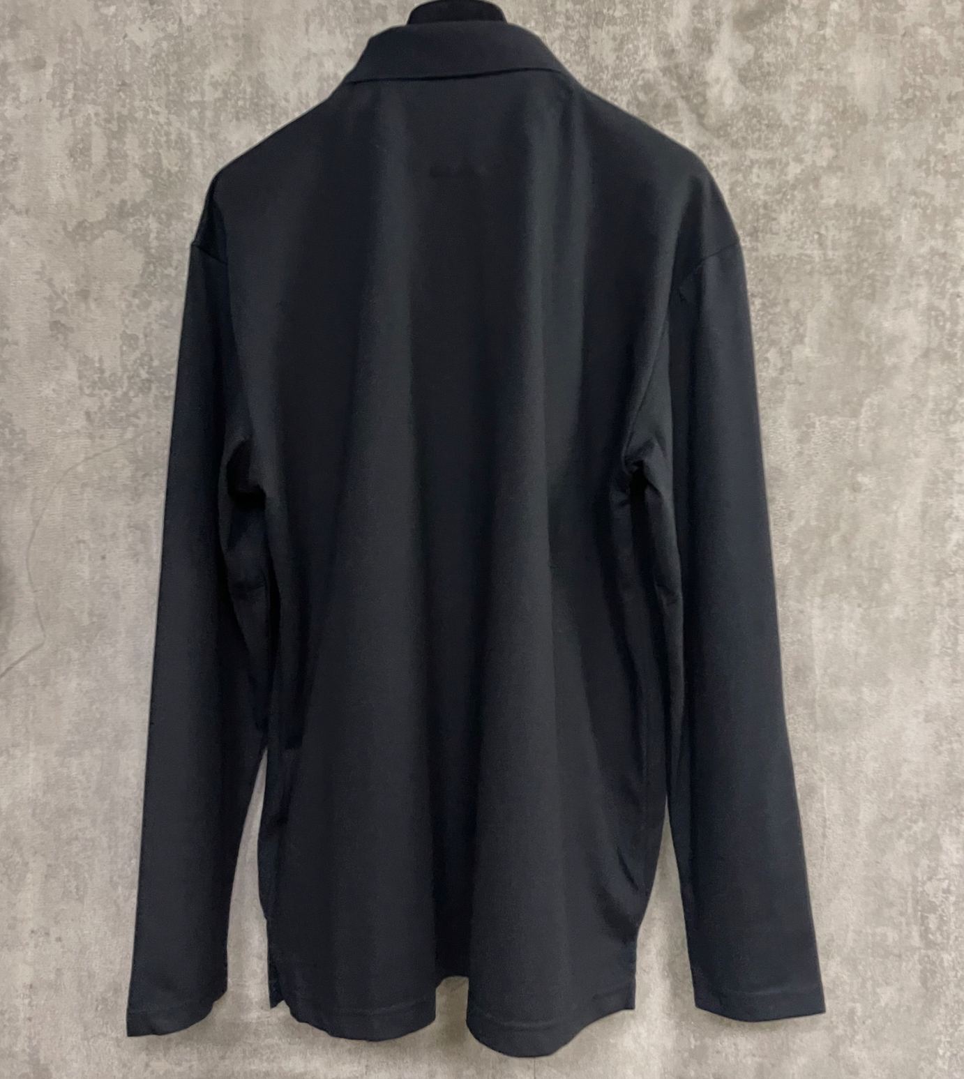 PRADA Long sleeve pique & Re-Nylon polo shirt  (UJL59B-1YR4-F0002-S-OOO）