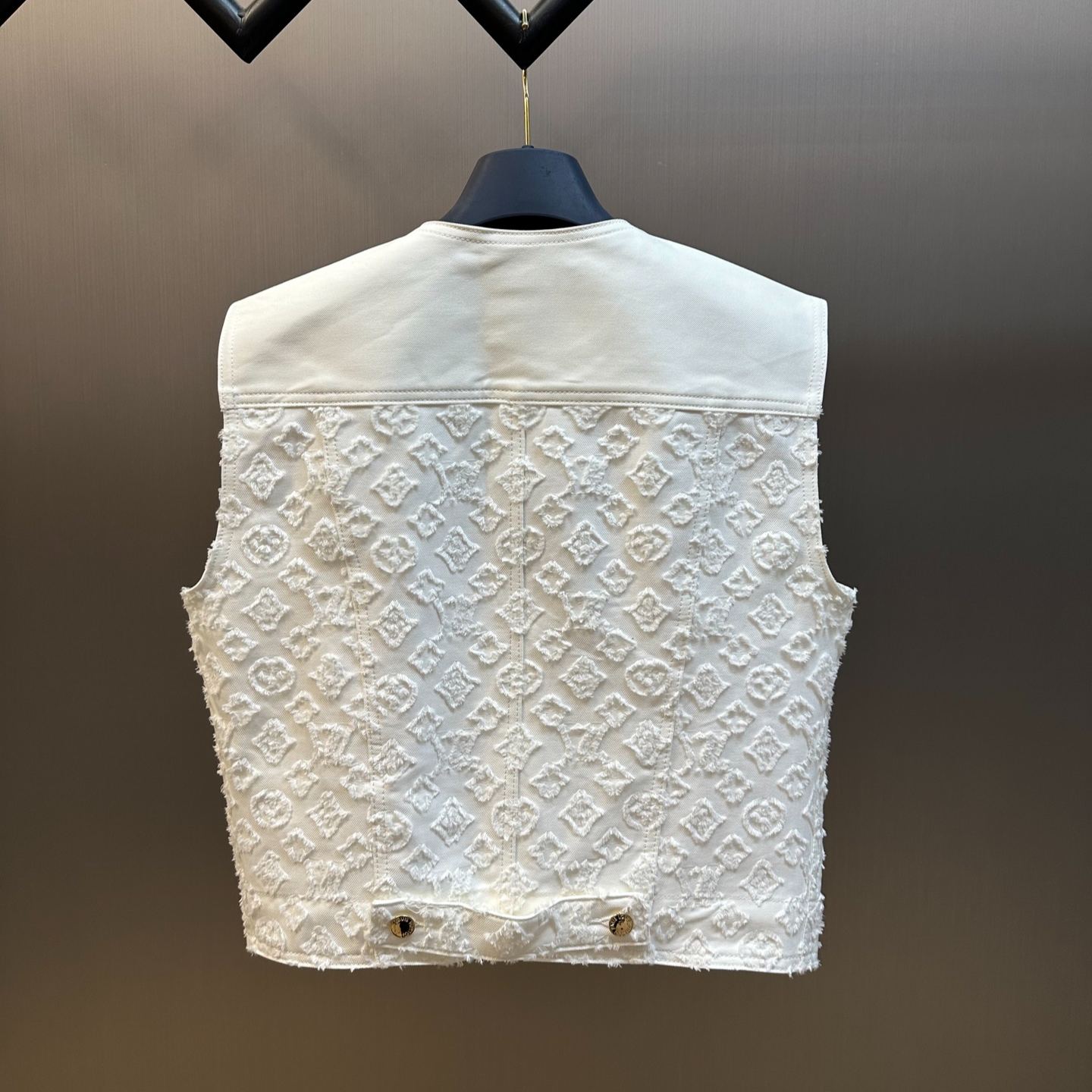 Louis Vuitton MONOGRAM Sleeveless denim jacket with floral print（1AHJRU）