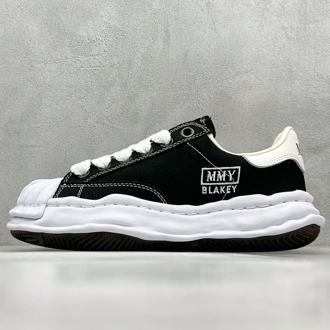 Maison MIHARA YASUHIRO BLAKEY OG Sole Canvas Low-top Sneaker "Black" (A08FW7351)