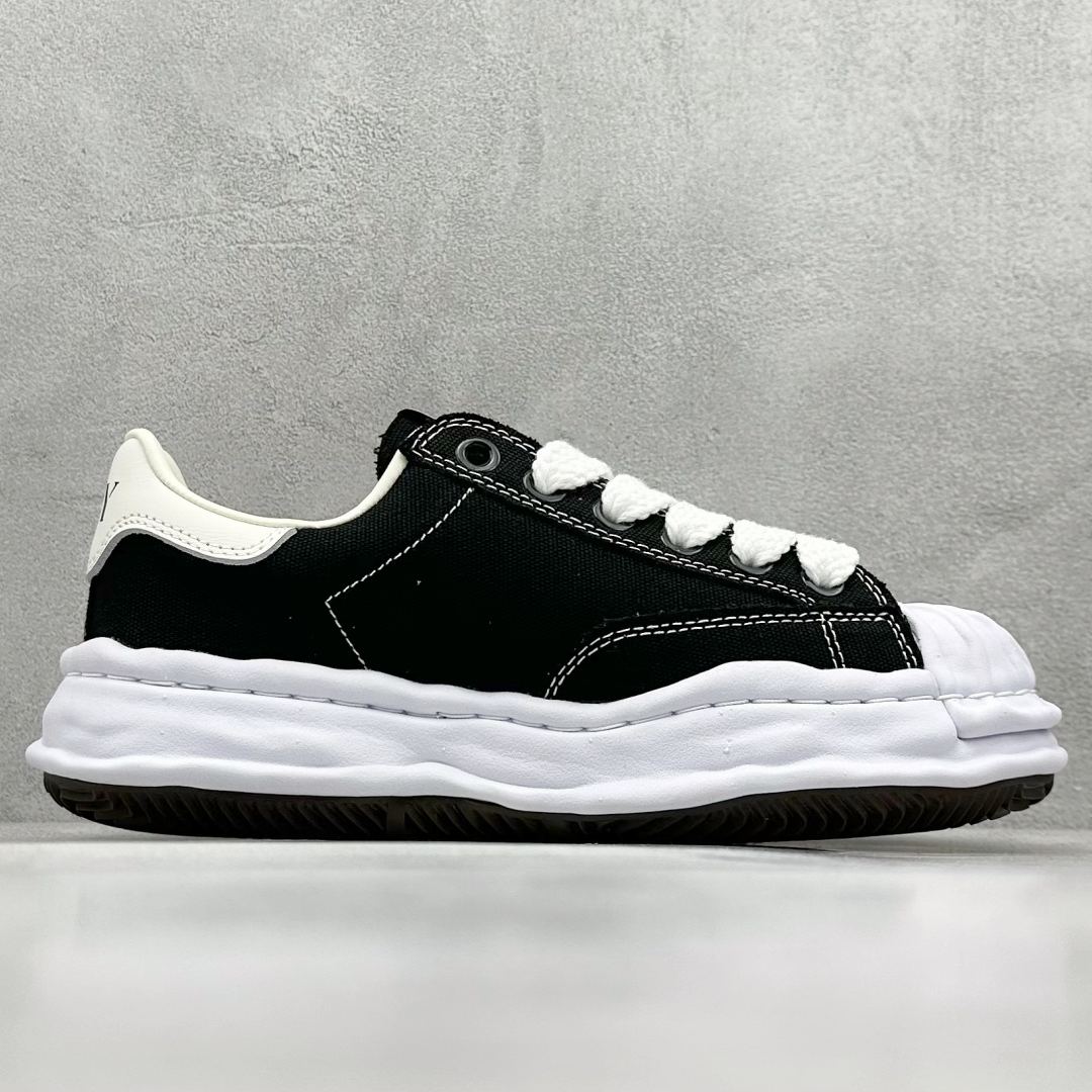 Maison MIHARA YASUHIRO BLAKEY OG Sole Canvas Low-top Sneaker "Black" (A08FW7351)