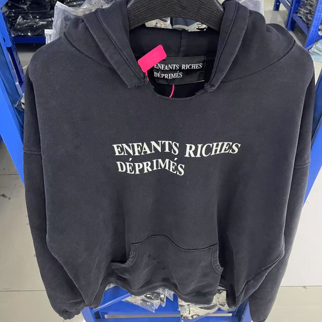 Enfants Riches Déprimés logo-print distressed hoodie（020-475）